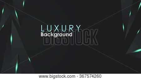 Abstract Aesthetic Background With Triangle Shiny In The Dark