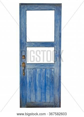 Vintage Old Wooden Blue Color Door  Color Door