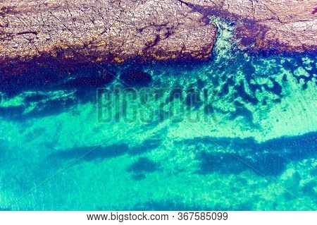 Aerial View Of The Atlantic At Carrickfad By Portnoo In County Donegal - Ireland