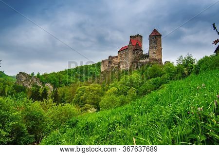 Hardegg Castle In The Thayatal Valley - Lower Austria At Spring Time.