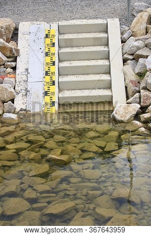 Flood Marking At The Outlet Of Paulinensee Near Moensheim