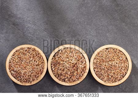 Linseed Organic Seeds - Linum Usitatissimum. Top View