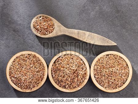 Linseed Organic Seeds - Linum Usitatissimum. Top View