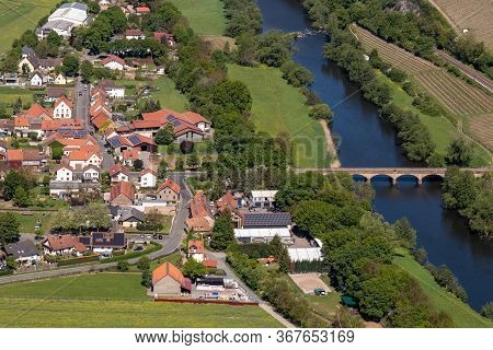 High Angle View From The Lemberg Of Oberhausen At River Nahe, Rhineland-palatinate, Germany