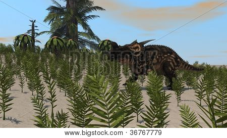 Einiosaurus en campo