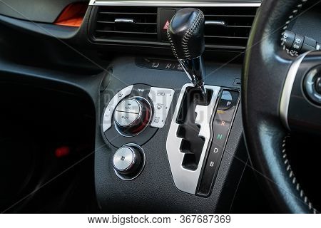Novosibirsk/ Russia - May 03 2020:  Toyota Sienta, Close Up Of  Car Panel With The Air Conditioning 