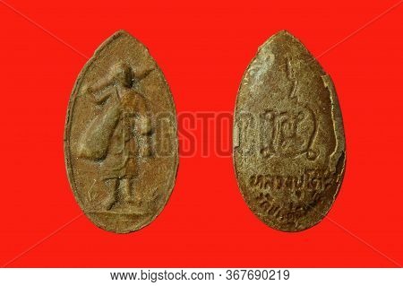 Small Buddha Image Or Amulet Of Thailand, Sivali Monk, Amulet From Luang Poo Toh , Wat Praduchimplee