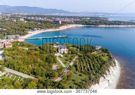 The Resort Of Gelendzhik. The Area Of Blue Bay. In The Background The Gelendzhik Bay And The Markotk