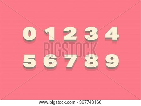 3d Trendy Number Font Illustration Pink Background