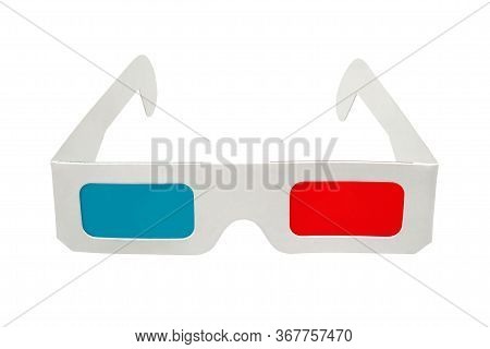 Cardboard 3d Glasses Isolated On White Background