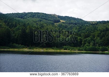 Lauch River Lake Located In The Vosges, France