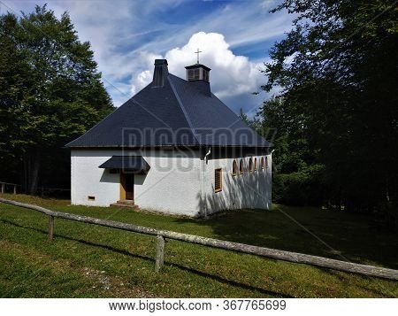 Little Chapel On The Le Markstein Mountain, France