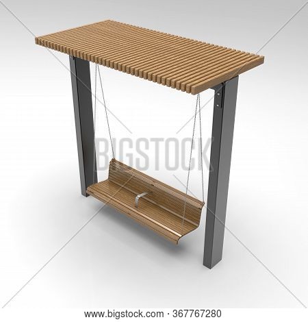 3d Image Of Large Park Swings Top V5