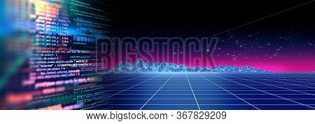 Programming Code Abstract Technology Background Of Software Developer And  Computer Script Banner.3d