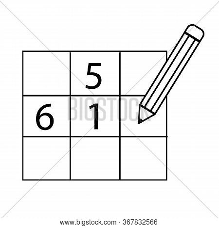 Sudoku Icon On White Background. Flat Style. Sudoku Game Puzzle Icon For Your Web Site Design, Logo,