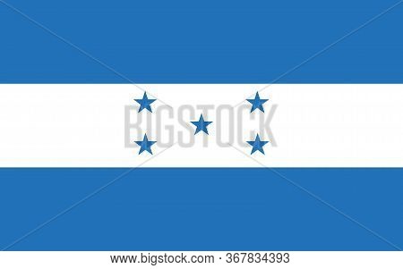 Honduras Flag Vector Graphic. Rectangle Honduran Flag Illustration. Honduras Country Flag Is A Symbo