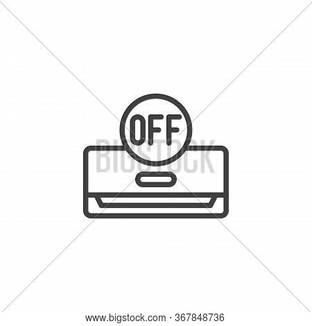 Air Conditioner Off Mode Line Icon. Linear Style Sign For Mobile Concept And Web Design. Cooling Sys