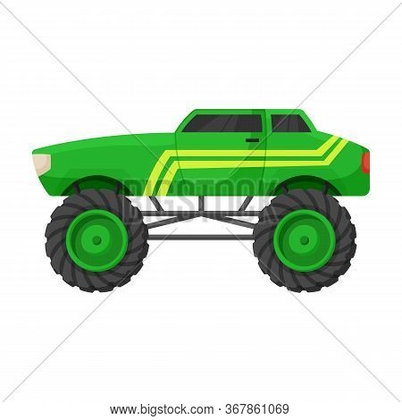 Monster Truck Vector Icon.cartoon Vector Icon Isolated On White Background Monster Truck.