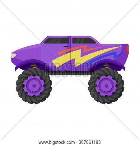 Monster Truck Vector Icon.cartoon Vector Icon Isolated On White Background Monster Truck.