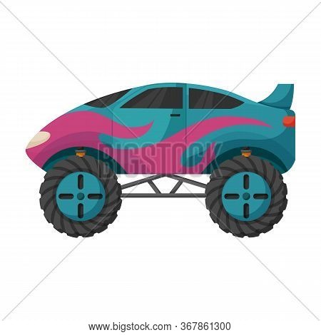 Monster Truck Vector Icon.cartoon Vector Icon Isolated On White Background Monster Truck.