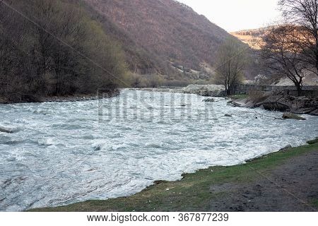 Bubbling Stream Of The Iori River, Eastern Georgia Europe