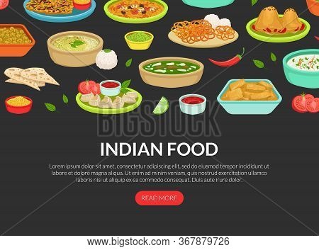Indian Food Landing Page Template, National Tasty Dishes, Ordering Online Service, Takeaway Meal, Ta