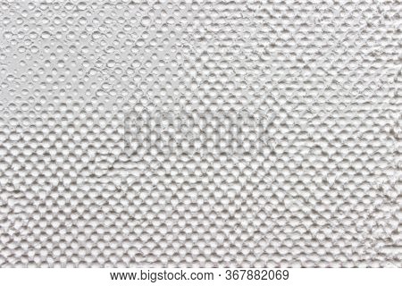 Creative White Pattern With Many Dots On Surface Of Natural Polymer Starch.
