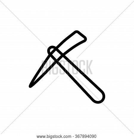 Pick Ax Icon Flat Vector Template Design Trendy