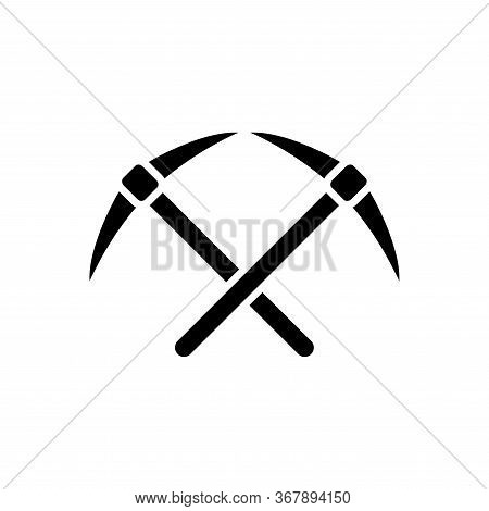 Pick Ax Icon Flat Vector Template Design Trendy