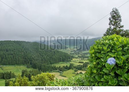 Walk On The Azores Archipelago. Discovery Of The Island Of Sao Miguel, Azores.sete Citades