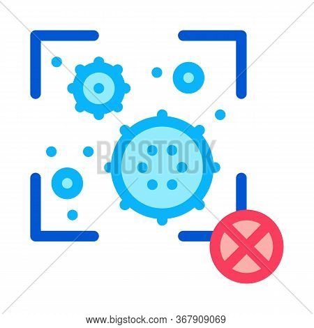 Virus Detection Icon Vector. Virus Detection Sign. Color Symbol Illustration