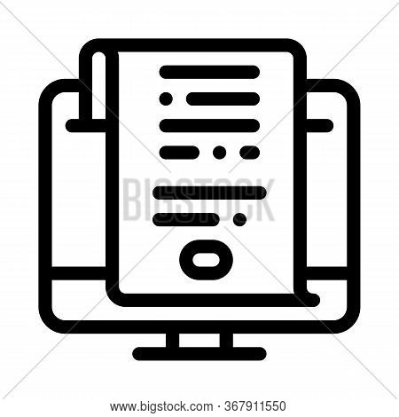Search Engine Optimization Document Icon Vector. Search Engine Optimization Document Sign. Isolated 