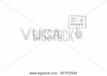Vuca Concept White Background 3d Render Illustration