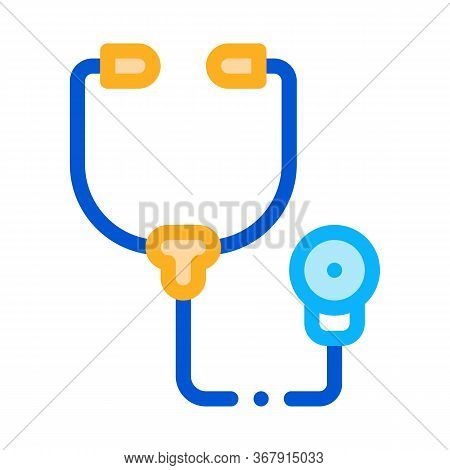 Medical Phonendoscope Icon Vector. Medical Phonendoscope Sign. Isolated Contour Symbol Illustration