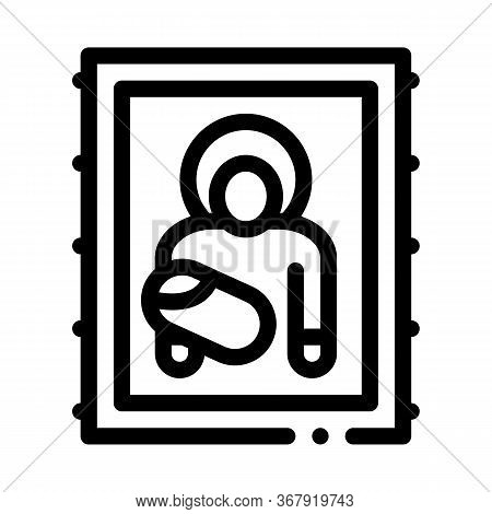 Icon Of Holy Mother Of God Icon Vector. Icon Of Holy Mother Of God Sign. Isolated Contour Symbol Ill