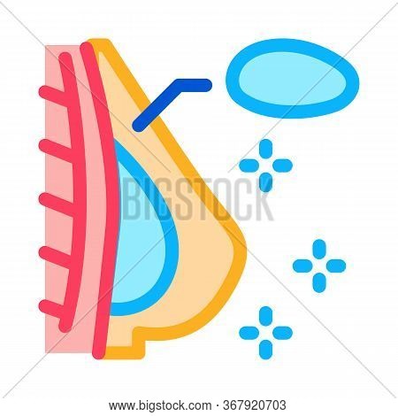 Silicone Breast Augmentation Icon Vector. Silicone Breast Augmentation Sign. Color Symbol Illustrati