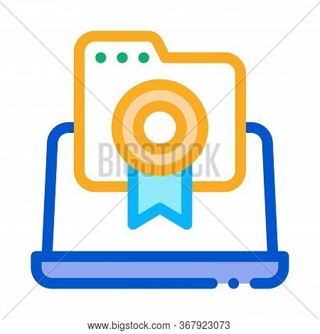 Laptop Screen Screenshot Icon Vector. Laptop Screen Screenshot Sign. Color Symbol Illustration