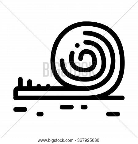Rolled Artificial Turf Icon Vector. Rolled Artificial Turf Sign. Isolated Contour Symbol Illustratio
