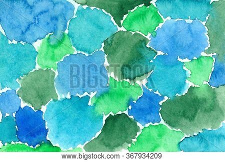 Abstract Hand Drawn Watercolor Background. Spots Watercolor Background.