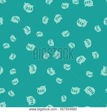 Green Xyz Coordinate System Icon Isolated Seamless Pattern On Green Background. Xyz Axis For Graph S