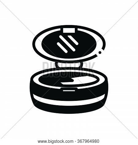 Black Solid Icon For Bronzer Makeup Colorful Complexion Cosmetic Cream Foundation