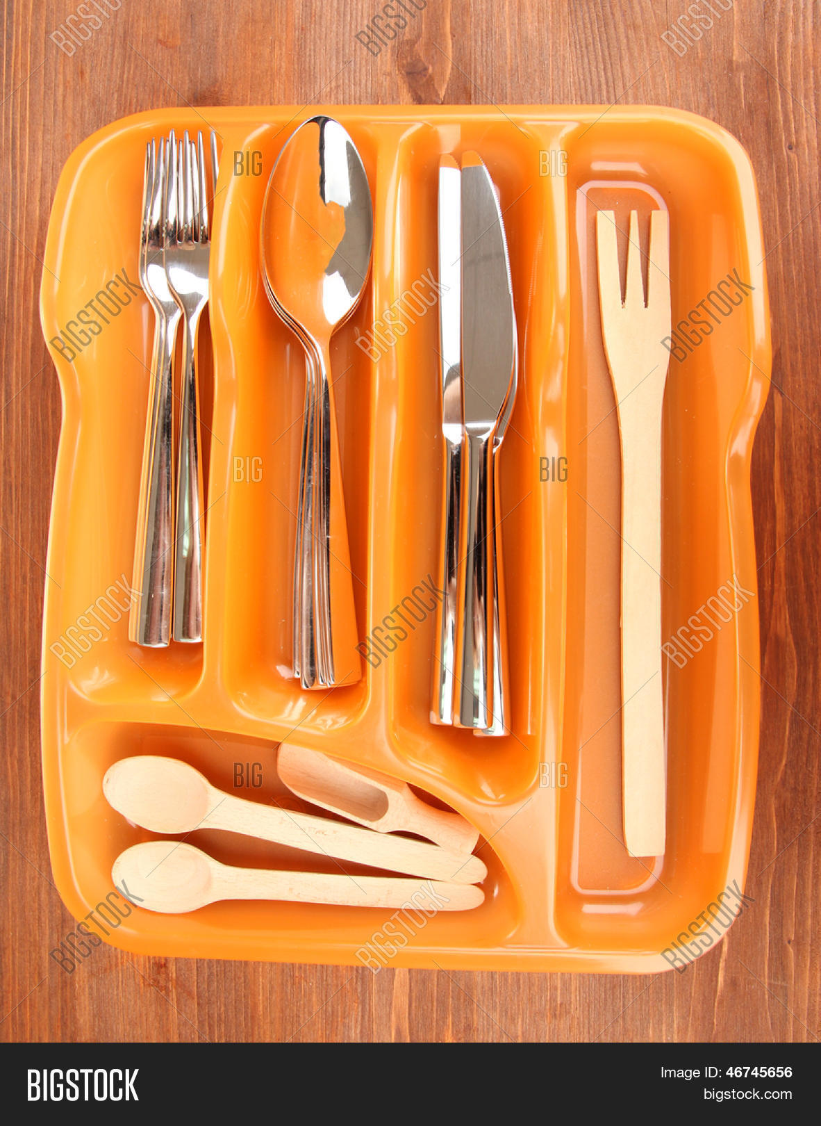 Orange Plastic Cutlery Image & Photo (Free Trial) Bigstock