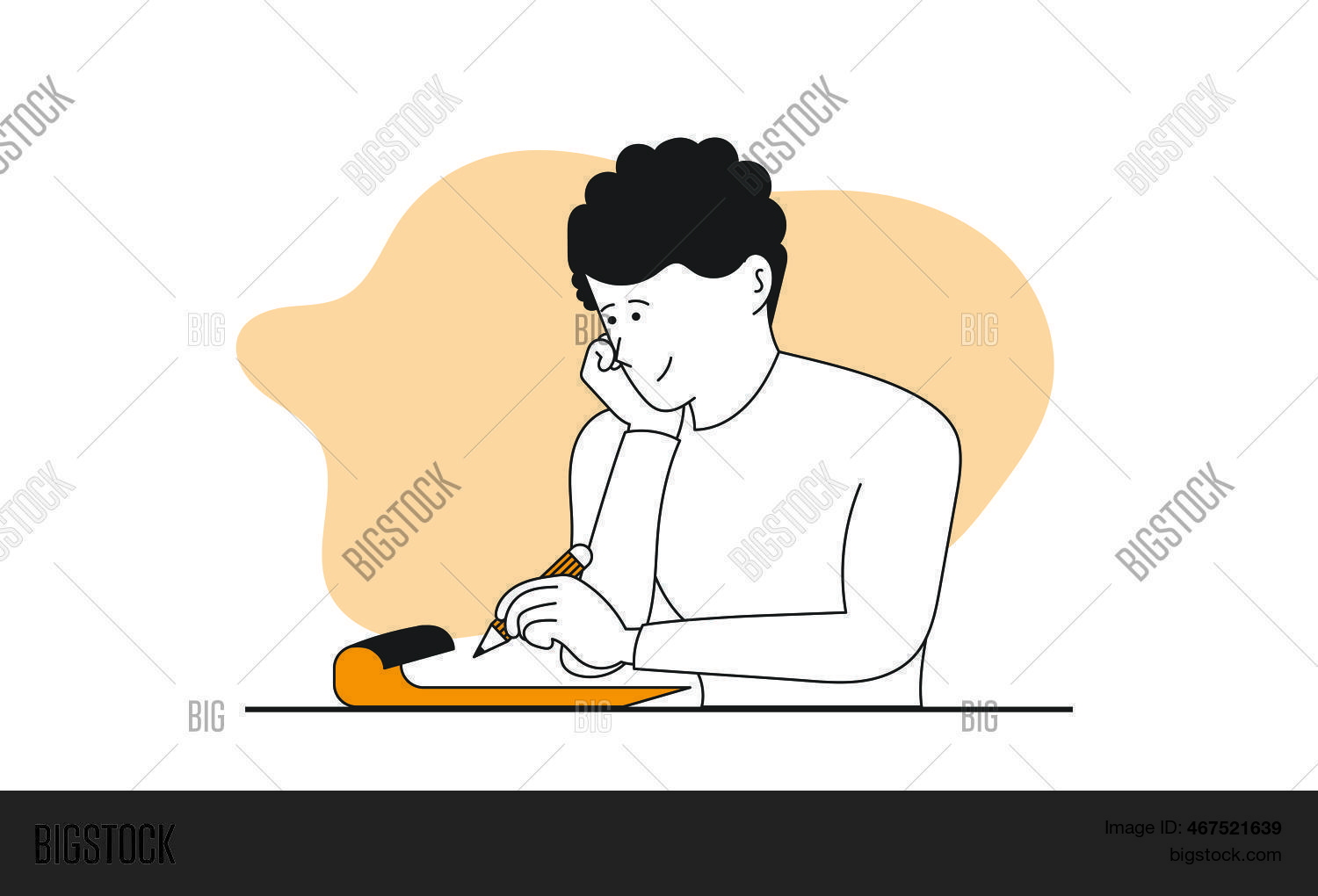 Leaning Rman Graphics Man Learning Vector Vector & Photo (Free Trial) | Bigstock