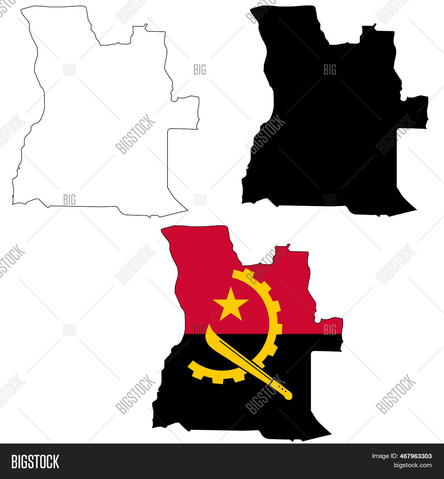 Map Angola On White Image & Photo (Free Trial) | Bigstock
