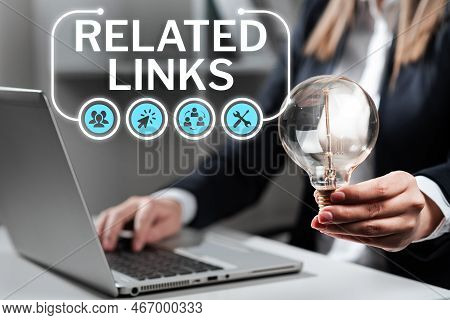 Text Showing Inspiration Related Links. Business Overview Website Inside A Webpage Cross Reference H
