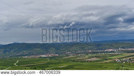 View Of The Landscape Of The Wachau Region From The Gottweig Monastery, Austria
