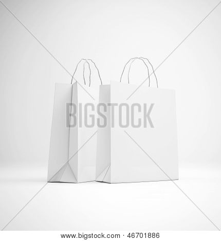 white shopping bags