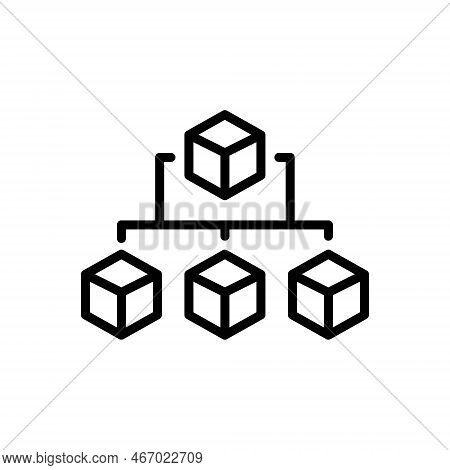 Black Line Icon For Modules Marketing Presentation Advertising Modulation Structure Diagram