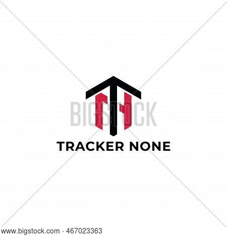 Abstract Initial Letter Tn Or Nt Logo In Black-red Color Isolated In White Background Applied For Co