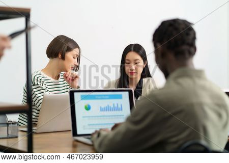 Young Business People Working In A Coworking Center.